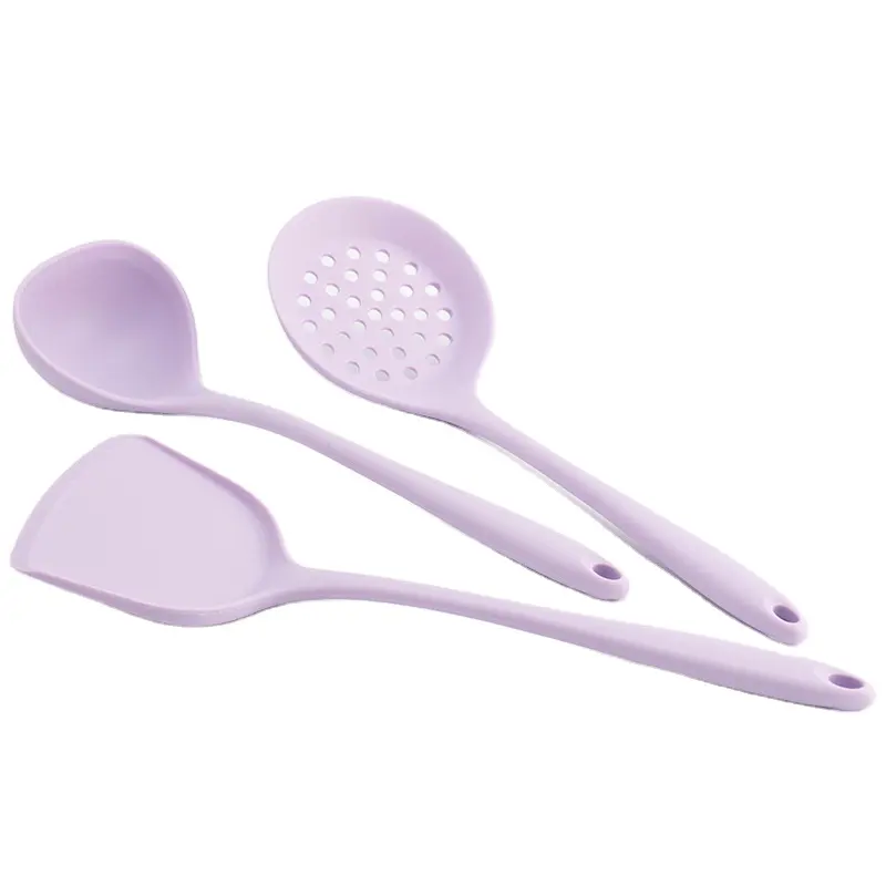 Conjunto de cozinha de fábrica com 3 peças, colher de espátula de silicone para cozinhar ovos, ferramentas para casa