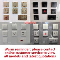 Interrupteurs et prises muraux encastrés classiques couleur or 10A 250V IP20 pour le commerce international en Afrique et au Moyen-Orient