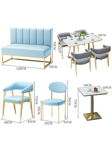 Cabina de sofá de madera fresca Simple moderna para café y restaurantes occidentales Diseño de <span class=keywords><strong>tienda</strong></span> de té de <span class=keywords><strong>la</strong></span> leche y reuniones de ocio de moda - Product Image 4
