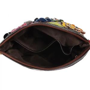 AndoBag Shoulder Bags for Women Genuine Cow Leather Crossbody Bag Large Capacity Color <b>Stitching</b> Double Zipper <b>Handbag</b> - Product Image 5