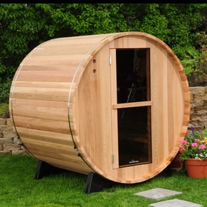 Uso domestico canadese importato cedro rosso 4 persone barilotto sauna all'aperto in legno massello con stufa per la vendita calda - Product Image 2