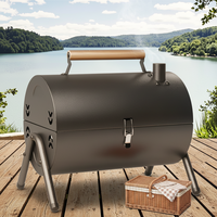 Grill à charbon de bois pliable portable grande capacité, réchaud de table double face pour camping en plein air, pique-nique et cuisine en extérieur
