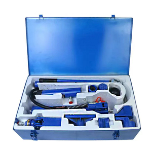 Kit de cric hydraulique de 10 tonnes avec pompe manuelle et vérin de remplacement, outils de réparation de carrosserie automobile avec longue poignée pour voitures - Product Image 1