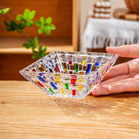Ensemble de bols à fruits carrés minimalistes nordiques peints, plateau de service, assiette à collation, motif uni, pour la maison, le salon, assiette à fruits secs
