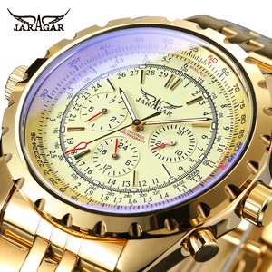 Montres automatiques JARAGAR pour hommes, nouvelle collection, grand cadran, acier inoxydable, montres de luxe pour homme - Product Image 2
