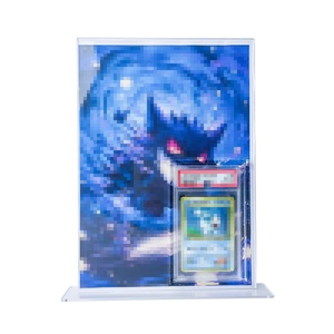 Hot Selling Custom Fashion Grading Card Slab <b>Stand</b> Clear Acrylic Tcg Slabs Holder with Poster - Product Image 1