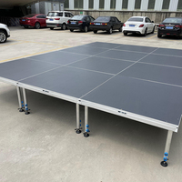Plateforme de scène modulaire en aluminium portable, hauteur réglable, capacité de charge de 500 kg, pour les entreprises de location d'événements, les concerts, les expositions