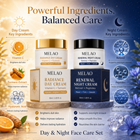 Ensemble crème de jour éclaircissante à la vitamine C avec logo personnalisé, crème de nuit au rétinol, kit anti-âge 2 en 1, crème de nuit éclaircissante pour la peau coréenne