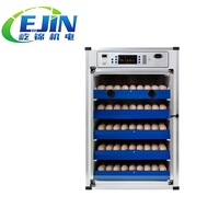 Incubateurs d'œufs de poulet, canard et dinde entièrement automatiques EJIN, capacité 68, 136, 204, 272, 340 œufs, retournement automatique, en PP, avec PLC avancé