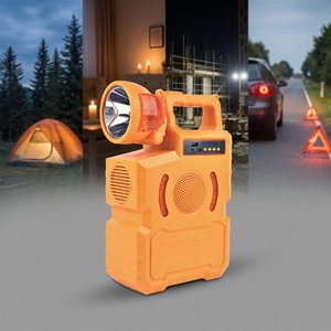 Solar Powered <b>Speaker</b>/Radio/Bluetooth/Headset/<b>USB</b> With Pure Sine Wave Battery Flashlight 2 Universal Sockets YC-E-12V-300W YC-E- - Product Image 5