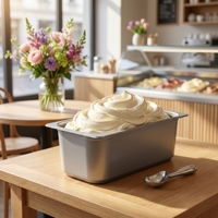 Boîte à crème glacée en PP de qualité alimentaire, résistante aux basses températures (-25°C) sans craquellement, pour l'emballage et le stockage à froid, vente en gros