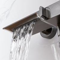 Populaire bain pommeau de douche pistolet gris chaud froid robinets de douche salle de bain baignoire pluie ensemble de douche