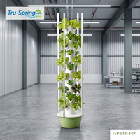 Serre d'intérieur adaptée à toutes les conditions de sol, tour hydroponique verticale automatique à 9 couches avec LED anti-UV et pompe, garantie 1 an