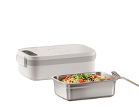 304 Edelstahl-Innenbeschichtung Elektrisch Beheizbare Lunchbox, USB-Aufladung Abnehmbar