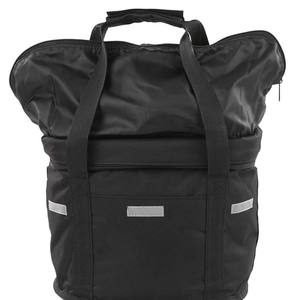 Panier de vélo pliable noir, fixation sur guidon, sac de rangement imperméable en toile pour vélos électriques pliants - Product Image 1