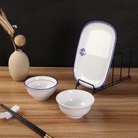 Vente en gros d'assiettes ovales réutilisables en plastique mélamine ensemble d'assiettes à dîner incassables avec impression personnalisée assiettes de service ovales en mélamine pour restaurant
