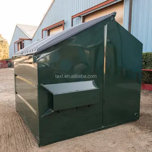 Contenedor de elevación con gancho de 8 yardas, contenedor comercial de basura y reciclaje Roll-On/Roll-Off para plantas de fabricación y granjas - Product Image 3