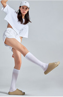 Chaussettes de compression au-dessus du genou pour femmes, compression graduée, soutien massant de la plante des pieds, pour les voyages, le travail et l'usage quotidien