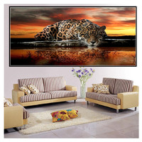 Homfun — peinture diamant guépard, bricolage, décoration de maison, peinture, vente en gros