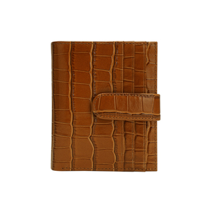 Portafoglio Personalizzato in Vera Pelle di Coccodrillo Marrone, Porta Carte di Credito Sottile da Uomo, Minimalista, Bifold - Product Image 2