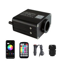Mini projecteur de plafond à fibres optiques RVBW 16W avec contrôle par application pour voiture et maison