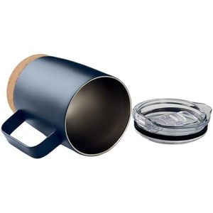 FAYREN <b>Double</b> <b>Wall</b> Vacuum Insulated 12oz Stainless Steel <b>Mug</b> Lid Cork Base Minimalist Design for Business Gifts Travel Home Use - Product Image 5