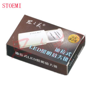 Loupe de poche STOEMI 7823 6X, mini, légère, en plastique PMMA acrylique, avec éclairage LED coulissant (lunettes grossissantes) - Product Image 6