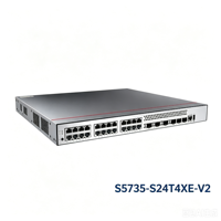 S5735 S24T4XE V2 24-Port Gigabit L3 Switch 4*10GE SFP+ Uplink Stapelbarer Enterprise-Campus-Netzwerk-Switch