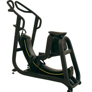 Machine d'entraînement elliptique incurvée Power <span class=keywords><strong>Max</strong></span> Commercial, entraîneur de jambes en acier à levage élevé avec sélection de charge par broche, écologique - Product Image 1