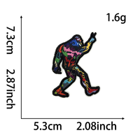 5 pièces Yeti Bigfoot fer sur Patch transfert de chaleur Applique pour chemise veste chapeau | Sasquatch extérieur drôle bricolage vêtements Patch