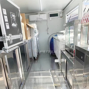 Camion de restauration rapide commercial noir de haute qualité de 5,7 m avec compartiments isolés, résistant à <span class=keywords><strong>la</strong></span> rouille, en fibre de verre, pour <span class=keywords><strong>la</strong></span> vente de crème glacée - Product Image 5