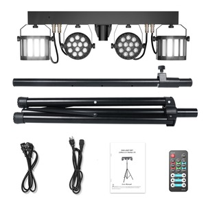 Kit Luci LED 4-<span class=keywords><strong>in</strong></span>-1 per DJ Mobile, 2 <span class=keywords><strong>Par</strong></span> e 2 Derby con Treppiede per Feste di Compleanno e Discoteche - Product Image 4