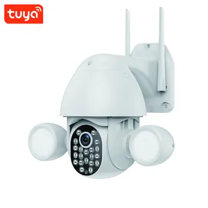 Smart Life APP doppia illuminazione Tuya WiFi Outdoor IP65 Garden CCTV IP Camera Security Yardlight proiettore telecamera domestica