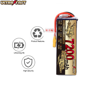 Siêu nhanh 6S 75C 22.2V 7200mAh licoo2 pin Lithium ion gói cho RC Xe thuyền FPV bay không người lái - Product Image 5
