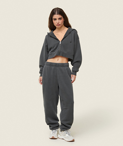 Set di <span class=keywords><strong>felpe</strong></span> <span class=keywords><strong>con</strong></span> <span class=keywords><strong>cappuccio</strong></span> e pantaloni sportivi da jogging <span class=keywords><strong>con</strong></span> Zip di alta qualità - Product Image 5