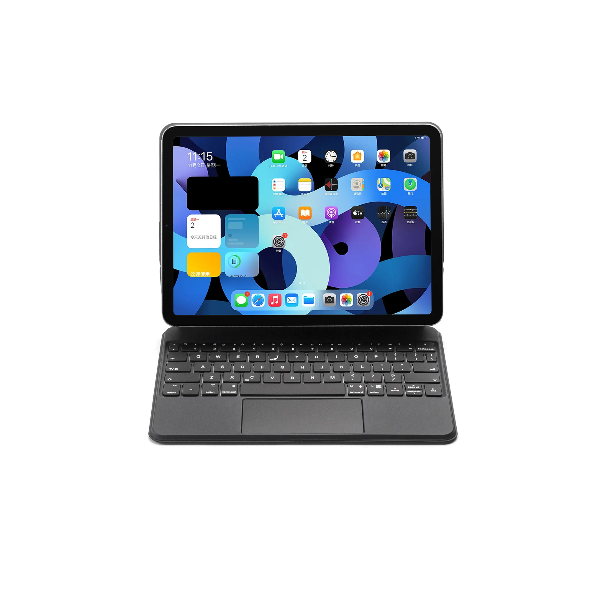 Yüksek kaliteli sihirli klavye durumda Touchpad Bluetooth klavye iPad Pro 12.9 inç tablet için