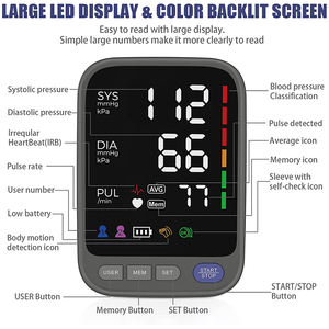 Digital e recarregável braço Monitor de Pressão Arterial Alta qualidade portátil ambulatório 24 horas Monitor De Pressão Arterial - Product Image 3