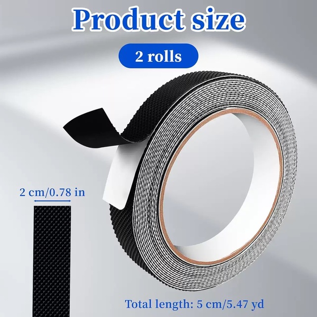 Premium  Textured Rubber Surface  Strong Friction  Grip   Adhesive Anti-Slip for Handles Home Use Waterproof  Grip Tape
