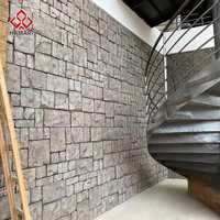 Panneau mural en pierre PU 3D léger et décoratif, imitation roche, polyuréthane, pour extérieur