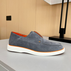 <span class=keywords><strong>Scarpe</strong></span> Casual da uomo di fascia alta da passeggio all'ingrosso mocassini in vera pelle con suola spessa un piede con pelle scamosciata di mucca Plus Size - Product Image 4