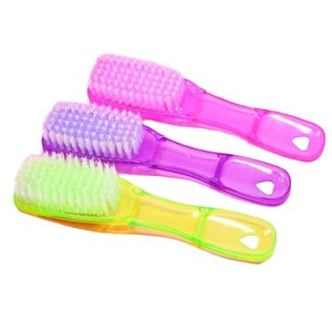 Juego de cepillos de limpieza de plástico transparente con cerdas de nailon suaves, cepillo manual con lazo para colgar - Product Image 1
