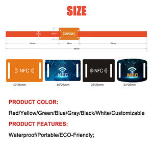 Водонепроницаемый RFID-браслет из ткани F08 1K с индивидуальным NFC QR-кодом для фестивалей и концертов - Product Image 3