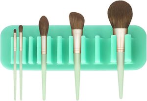 Yds Treo Tường Trang Điểm Bàn Chải Tổ Chức Silicone Mỹ Phẩm Lưu Trữ Giá Khô Treo Bàn Chải Chủ - Product Image 2