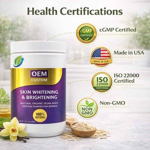 Poudre de Protéine de Lactosérum Bio Éclaircissante pour la Peau, Marque Privée, Vitamine C, Collagène Naturel Halal, Booster 500g/Bouteille, Vente en Gros OEM ODM - Product Image 5