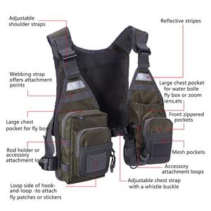 Chaleco de Pesca con Mosca Ultraligero para Hombre y Mujer, Mochila de Pecho Portátil, Talla Única - Product Image 2