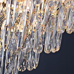 Lustre rond en verre cristal K9 clair <span class=keywords><strong>de</strong></span> salon moderne d'hôtel <span class=keywords><strong>de</strong></span> luxe - Product Image 3