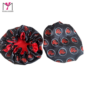 Bonnet rond en satin de soie MUYANG avec logo personnalisé, imprimé africain, style ethnique, double couche, unisexe, utilisable en toutes saisons - Product Image 1