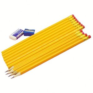 Wholesale Qi Xuan HB Hexagonal Wood Pencil with <b>Eraser</b> for Student Writing Primary School Standard Pencils - Product Image 1