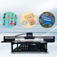 Impresora plana LED UV de grado industrial 2513 para baldosas de cerámica de vidrio y fabricación de trofeos de premios pequeños