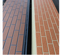 Panneaux de bardage en PU sculpté métallique, panneaux muraux extérieurs isolés, panneaux décoratifs en mousse de polyuréthane isolante